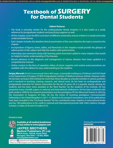 TEXTBOOK OF SURGERY FOR DENTAL STUDENTS - Retail Maharaj