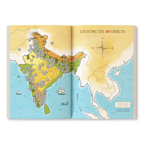 A Children's History of India in 100 Objects: Indian History from Ancient Times to Present Day through Various Artefacts and Art | Full-Colour Illustrated Book for Young Readers - Retail Maharaj