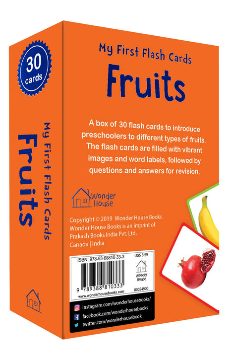 My First Flash Cards Fruits : 30 Early Learning Flash Cards For Kids - Retail Maharaj