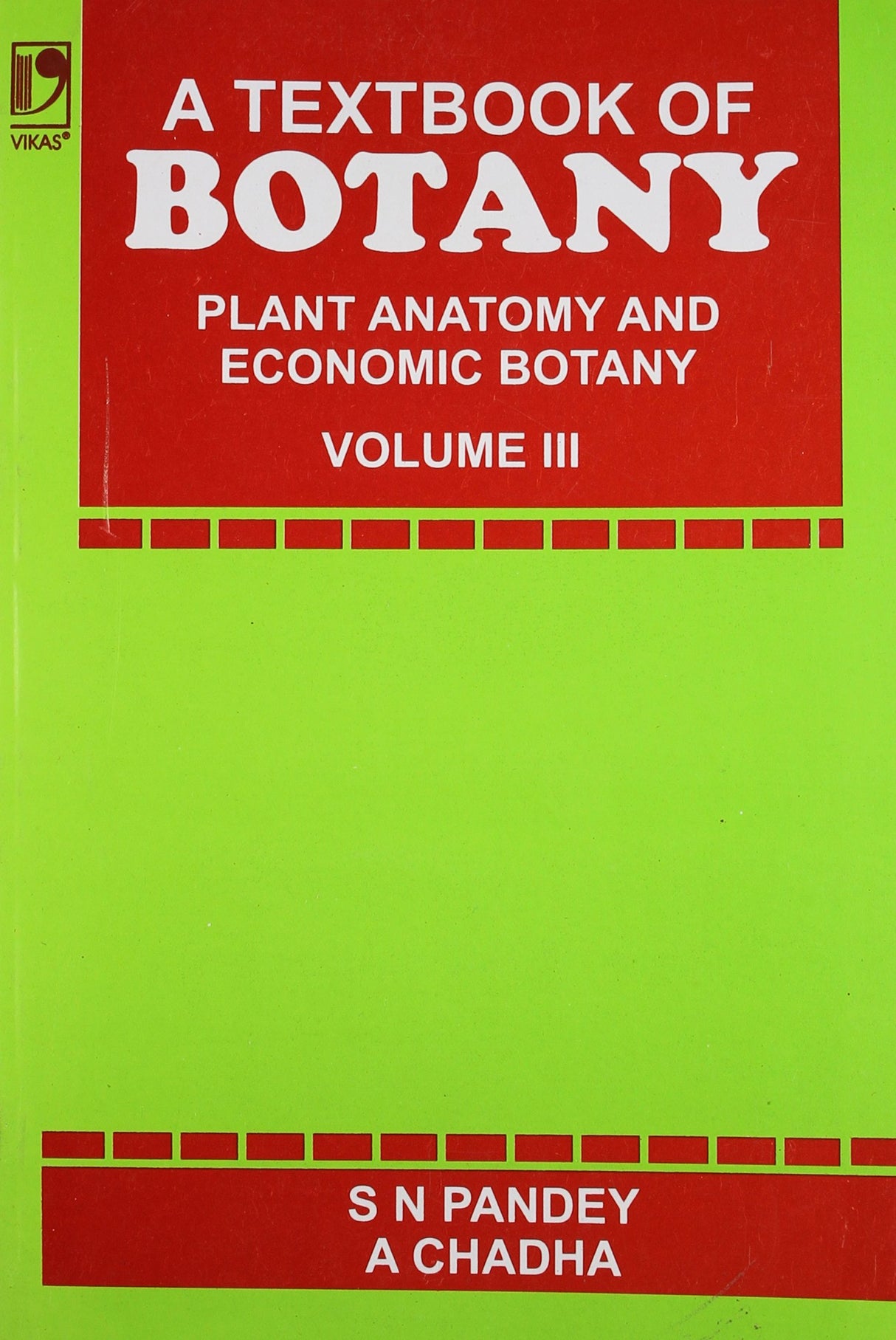 A Textbook of Botany Volume - III - Retail Maharaj