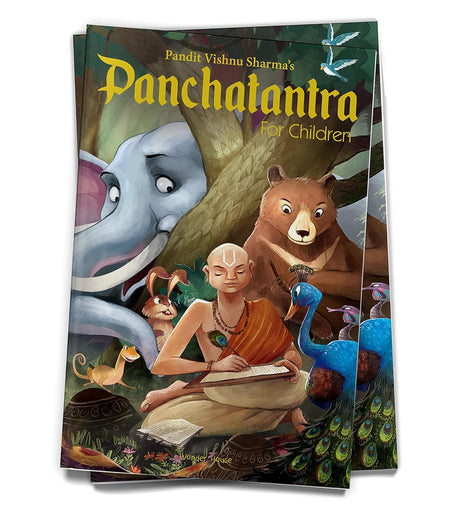 Pandit Vishnu Sharma's Panchatantra For Children: Illustrated stories (Black and White, Paperback) - Retail Maharaj