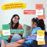 Little Hands Big Hearts - Heart to Heart Conversation Starter Cards (Ages 5 & Above) | Flash Cards for Kids, Family Bonding & Emotional Intelligence | Brain Games for Kids 9-12 - Retail Maharaj