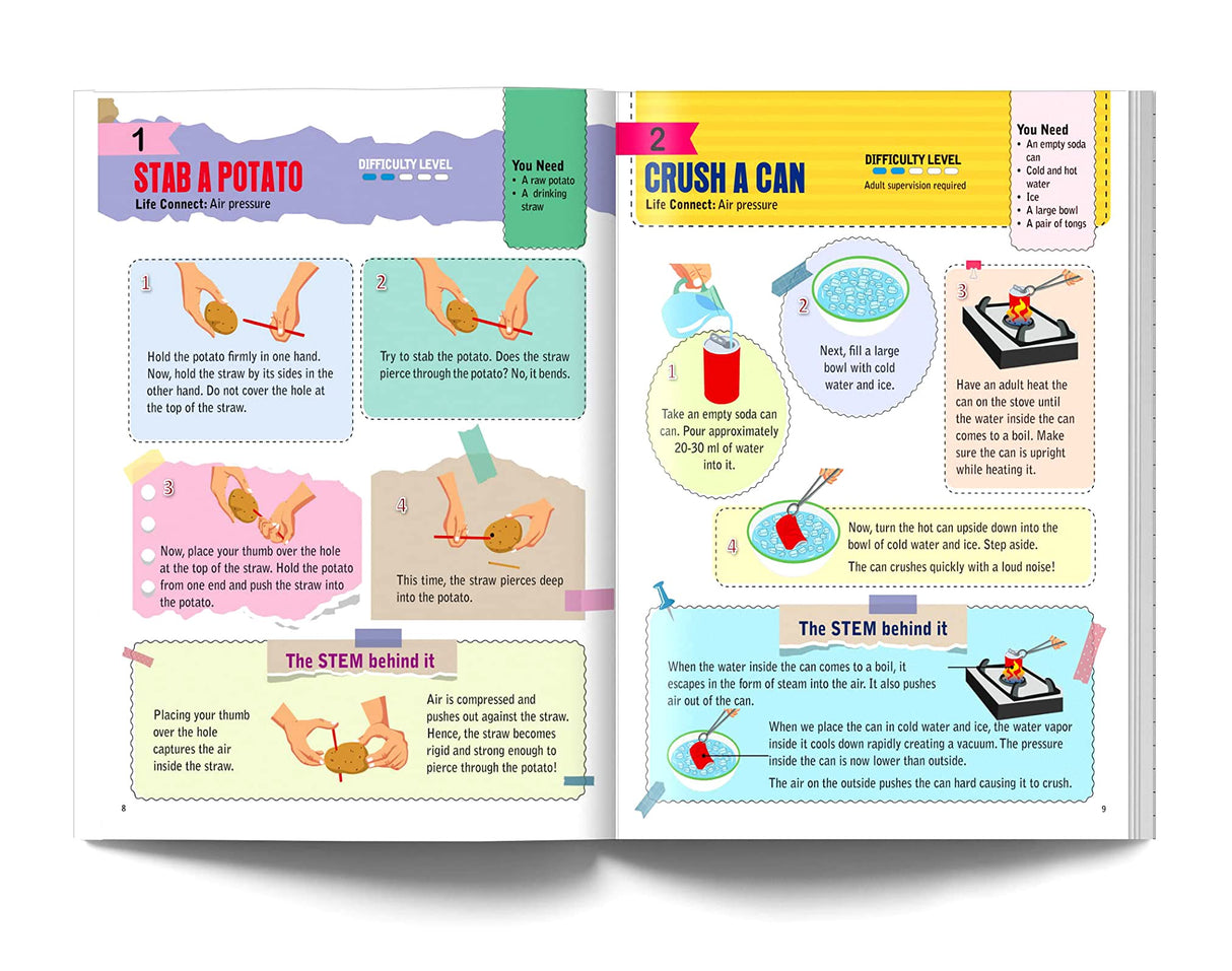 101 Science Experiments and Projects for Children | Hands-On Activities to Learn STEM Concepts | Ages 6–12 | Fun with Physics, Chemistry & Nature - Retail Maharaj