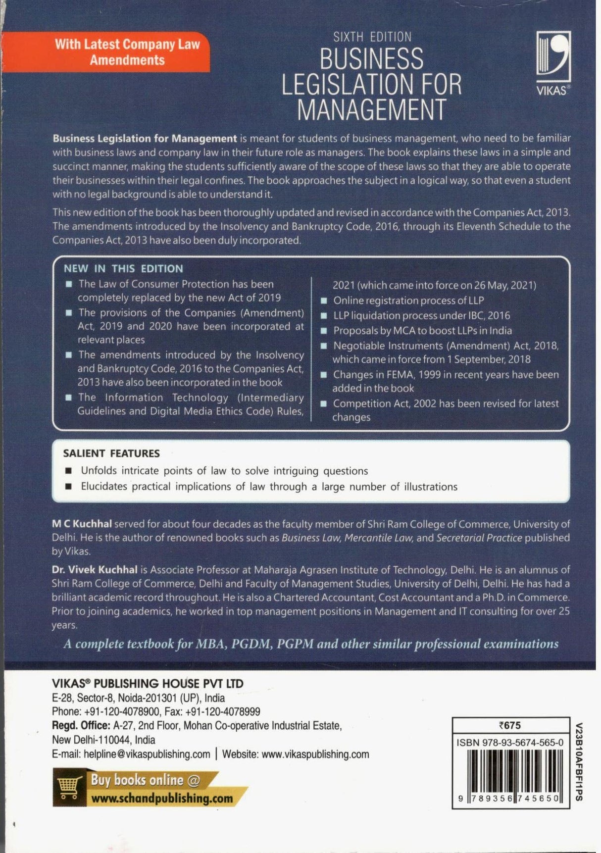 Business Legislation for Management, 6e - Retail Maharaj