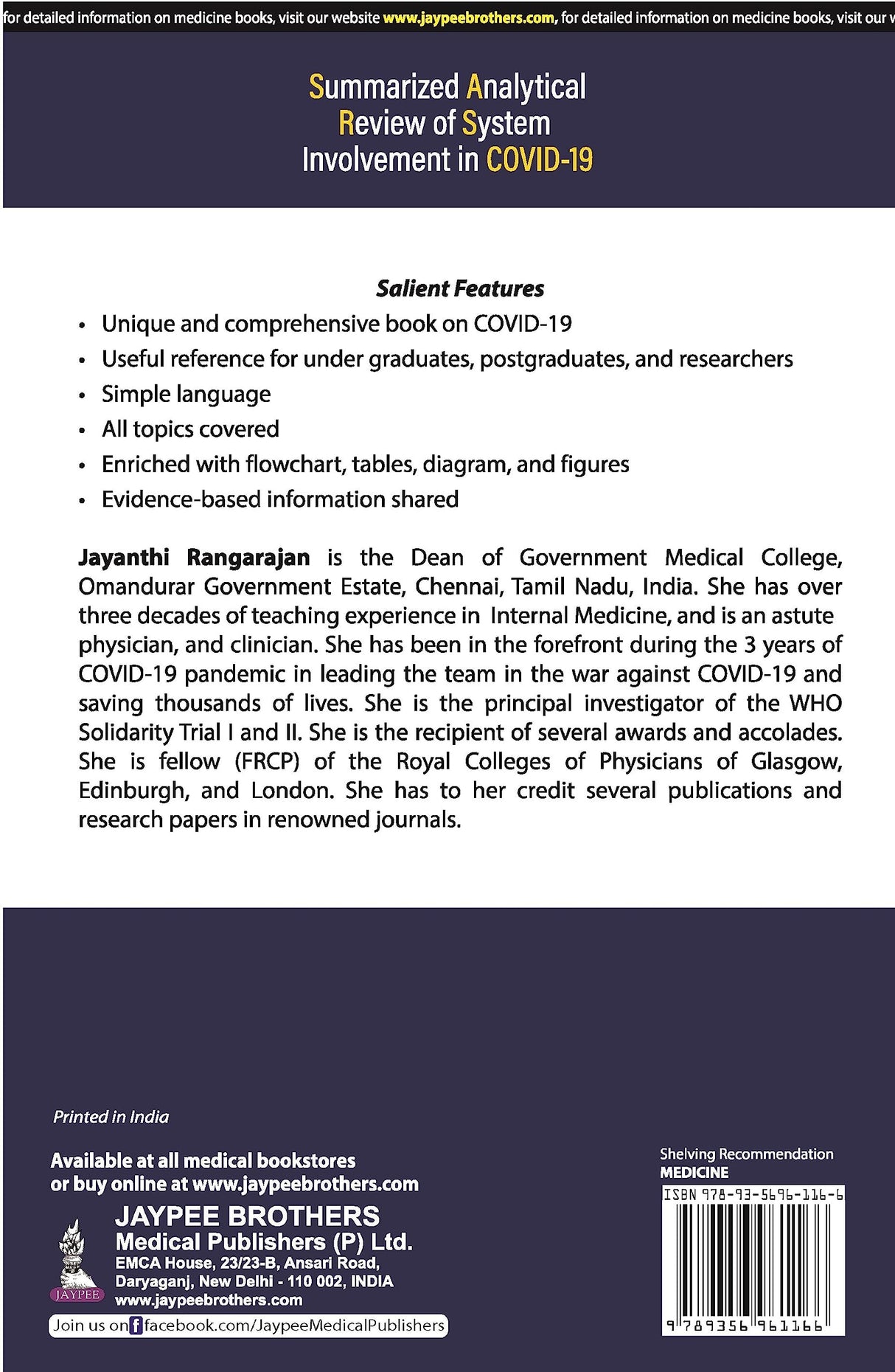 SUMMARIZED ANALYTICAL REVIEW OF SYSTEM INVOLVEMENT IN COVID-19 - Retail Maharaj