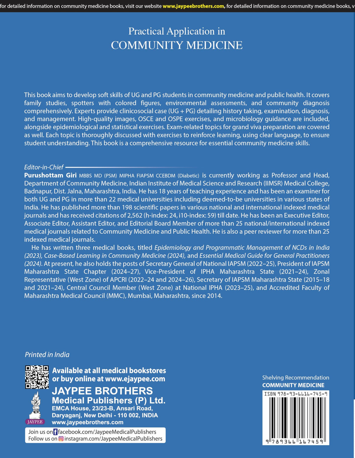 PRACTICAL APPLICATION IN COMMUNITY MEDICINE - Retail Maharaj