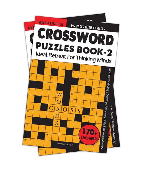 Crossword Puzzles Book 2: Ideal Retreat for Thinking Minds | Build Vocabulary & Critical Thinking | Ages 7–12 | 50+ Fun Brain Teasers for Kids - Retail Maharaj
