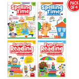 Reading Comprehension and Spelling Book Pack of 4 Books - Retail Maharaj