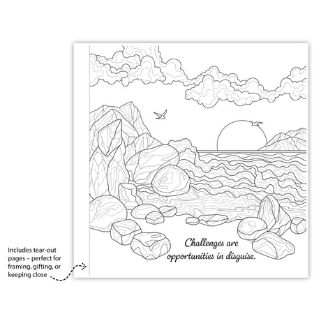 Motivational Quotes: Coloring Book for Adults with Tear out Sheets I Inspirational Coloring Pages I Coloring for Peace, Relaxation and Stress Relieving| [Select Learning] - Retail Maharaj
