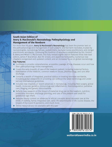 Avery & MacDonald's Neonatology: Pathophysiology and Management of the Newborn, 8ed, South Asian ed - Retail Maharaj