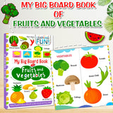 Hello Friend Books My Big Board Book of Fruits and Vegetables : Simple and Vibrant Illustrations to Increase the Knowledge of Your Little One - Retail Maharaj