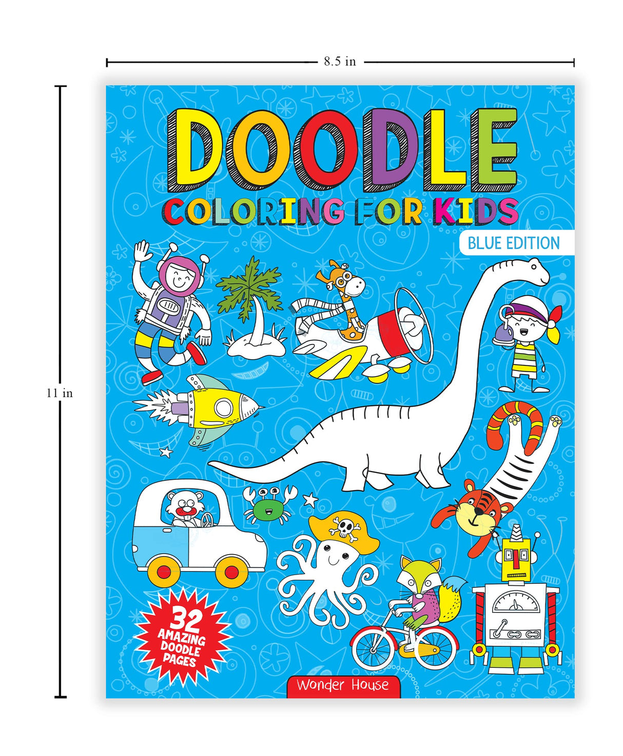 Doodle Coloring For Kids - Blue Edition - Retail Maharaj