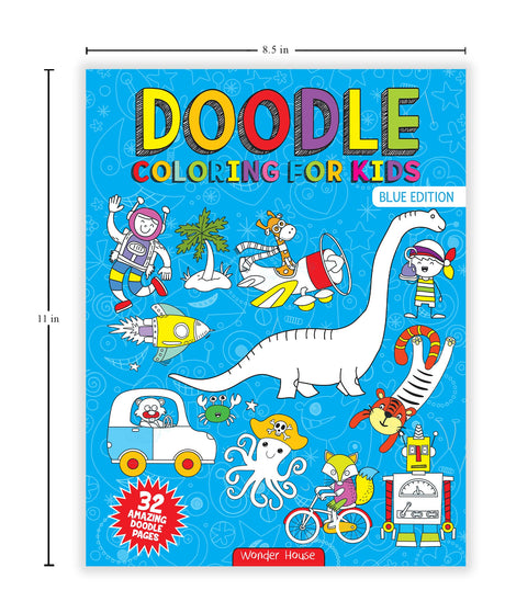 Doodle Coloring For Kids - Blue Edition - Retail Maharaj