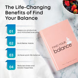 Find Your Balance Undated Planner Journal | Gratitude Journal with Habit Tracker & Mood Tracker | Includes Journaling Stickers | Undated | 4 Months - 300 Pages | (Stone White) - Retail Maharaj