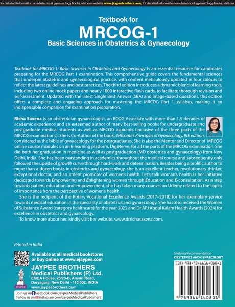 TEXTBOOK FOR MRCOG-1: BASIC SCIENCES IN OBSTETRICS & GYNAECOLOGY - Retail Maharaj