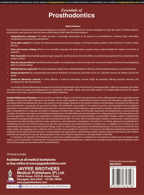 ESSENTIALS OF PROSTHODONTICS - Retail Maharaj