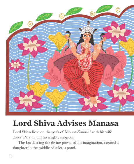 Manasa: The Snake Goddess - Indian Mythology Illustrated Storybook for Children | Adventure Stories Goddess of Snakes and Miracles | Fearless Snake Goddess | Tales from Hindu Mythological Tales | History & Folklore | Colorful Picture Stories for Kids - Retail Maharaj