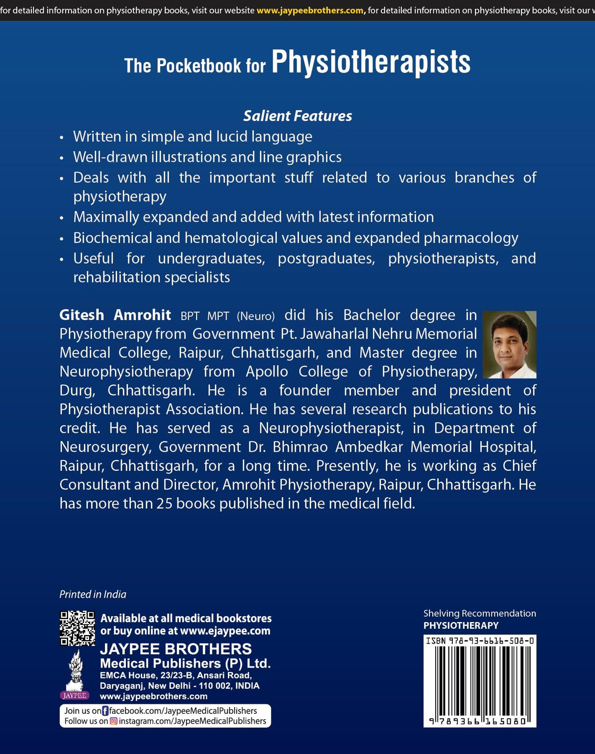 THE POCKETBOOK FOR PHYSIOTHERAPISTS - Retail Maharaj