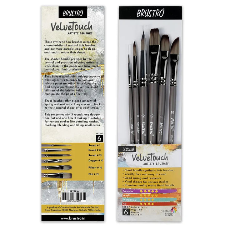 Retail Maharaj VelveTouch Artist Brush Set of 6 - Retail Maharaj