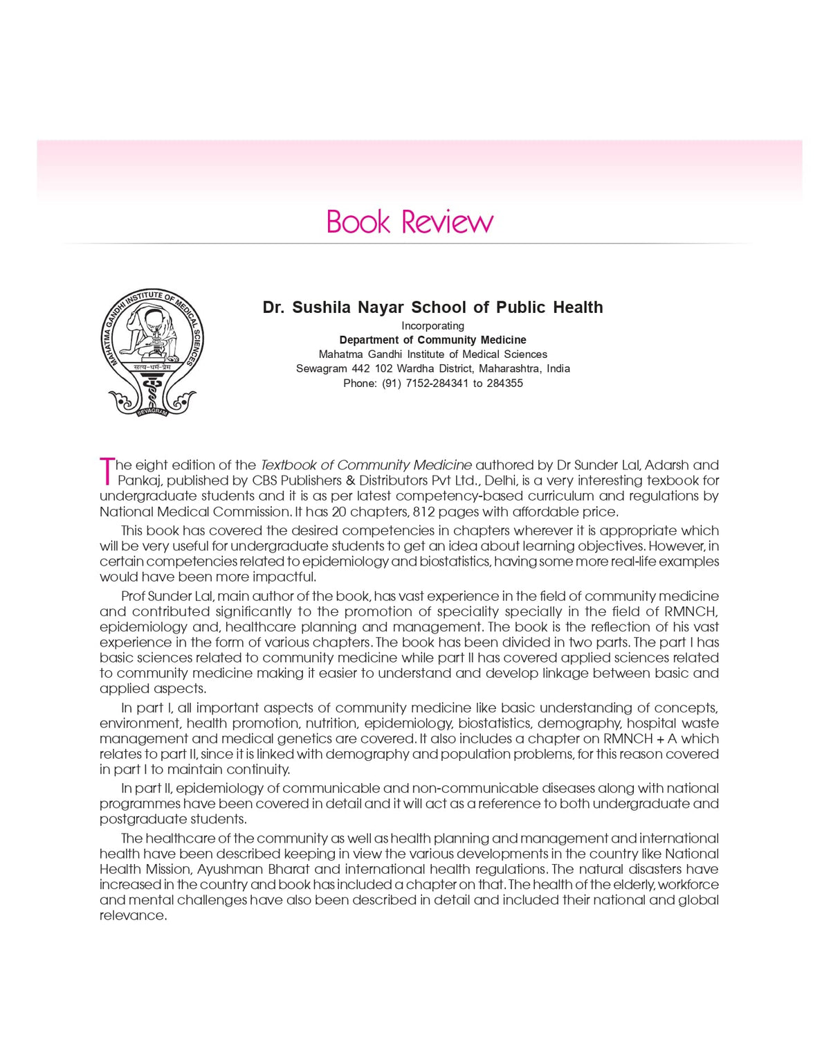 Textbook Of Community Medicine Preventive And Social Medicine 8Ed (Pb 2024) - Retail Maharaj