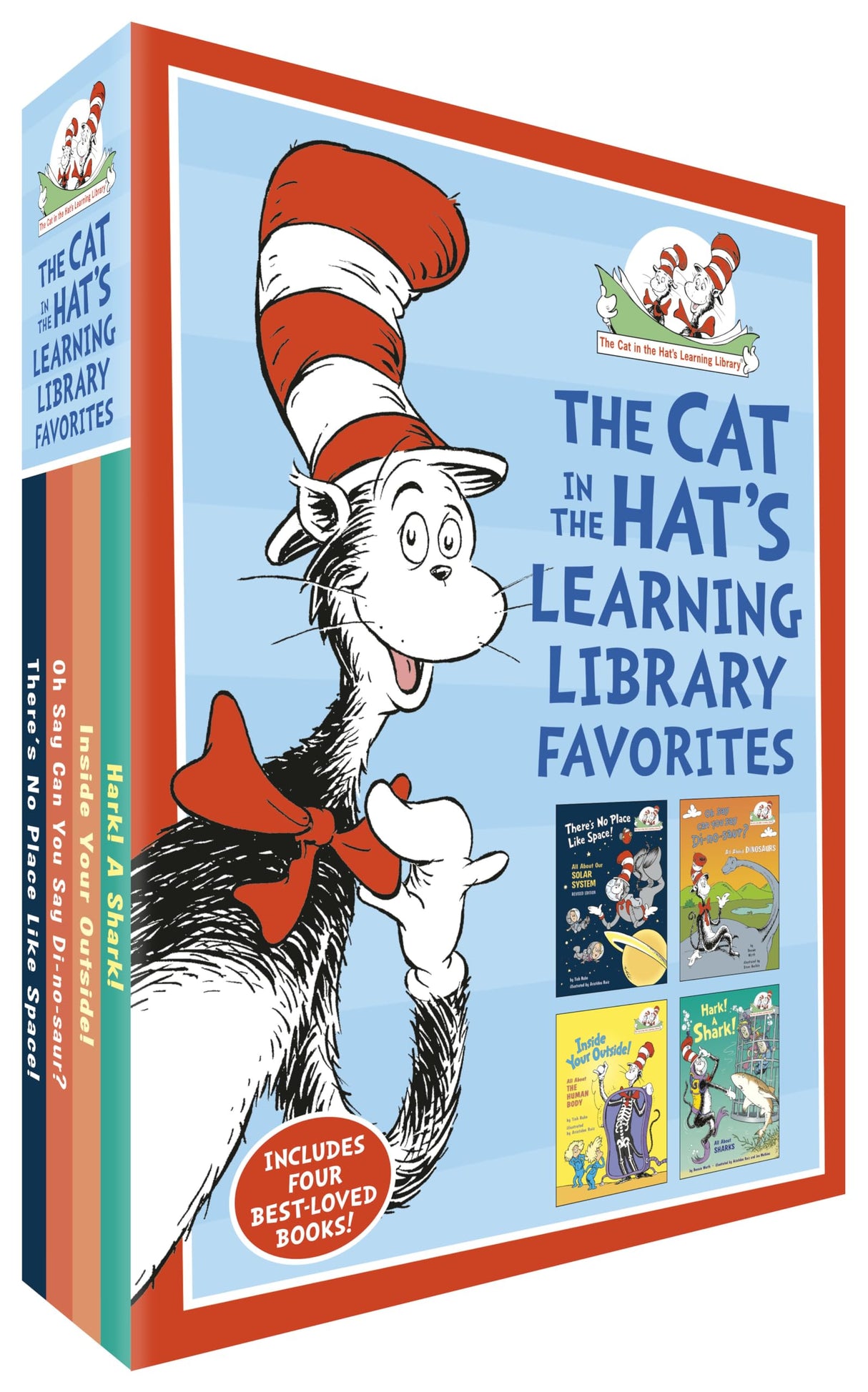 The Cat in the Hat's Learning Library Favorites: There's No Place Like Space!; Oh Say Can You Say Di-no-saur?; Inside Your Outside!; Hark! A Shark! - Retail Maharaj