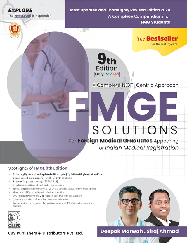 A Complete Next Centric Approach Fmge Solutions For Foreign Medical Graduates Appearing For Indian Medical Registration 9Ed (Pb 2025) - Retail Maharaj