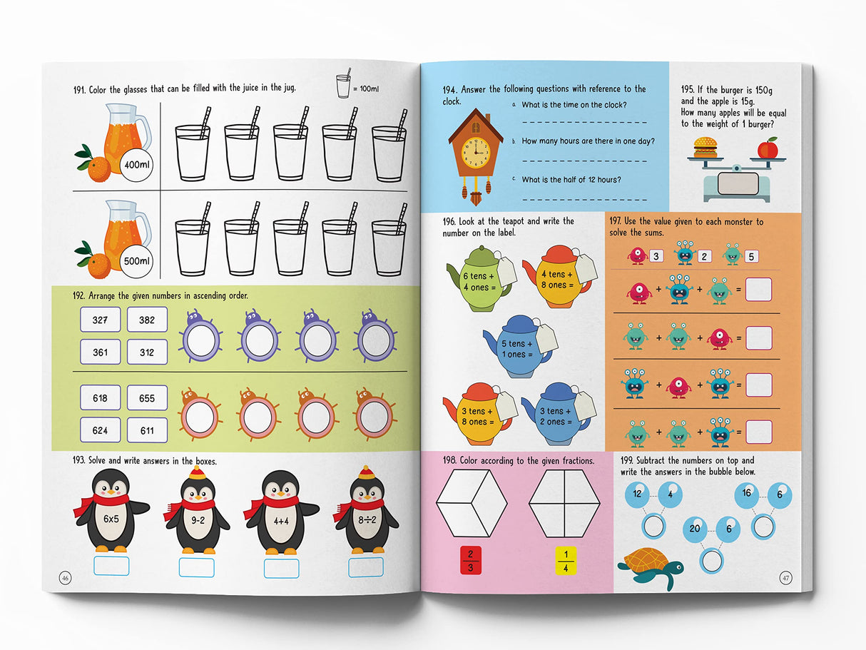 201 Maths Activity Book: Fun Activities and Practice Sheets | Learn Counting, Addition & Subtraction | Ages 4–7 | 3 Hours of Interactive Learning - Retail Maharaj