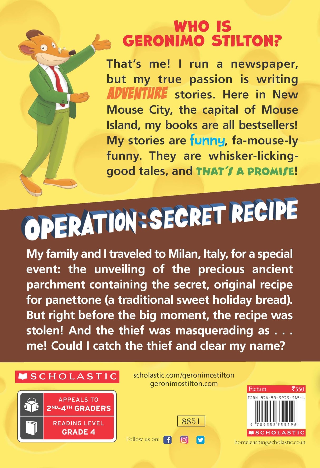 GERONIMO STILTON #66: OPERATION: SECRET RECIPE (PB) - Retail Maharaj