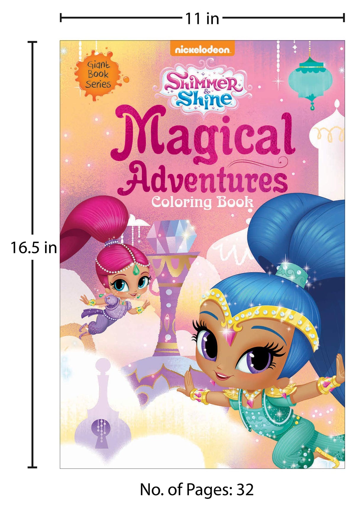 Magical Adventures: Giant Coloring Book for Kids (Shimmer & Shine) - Retail Maharaj