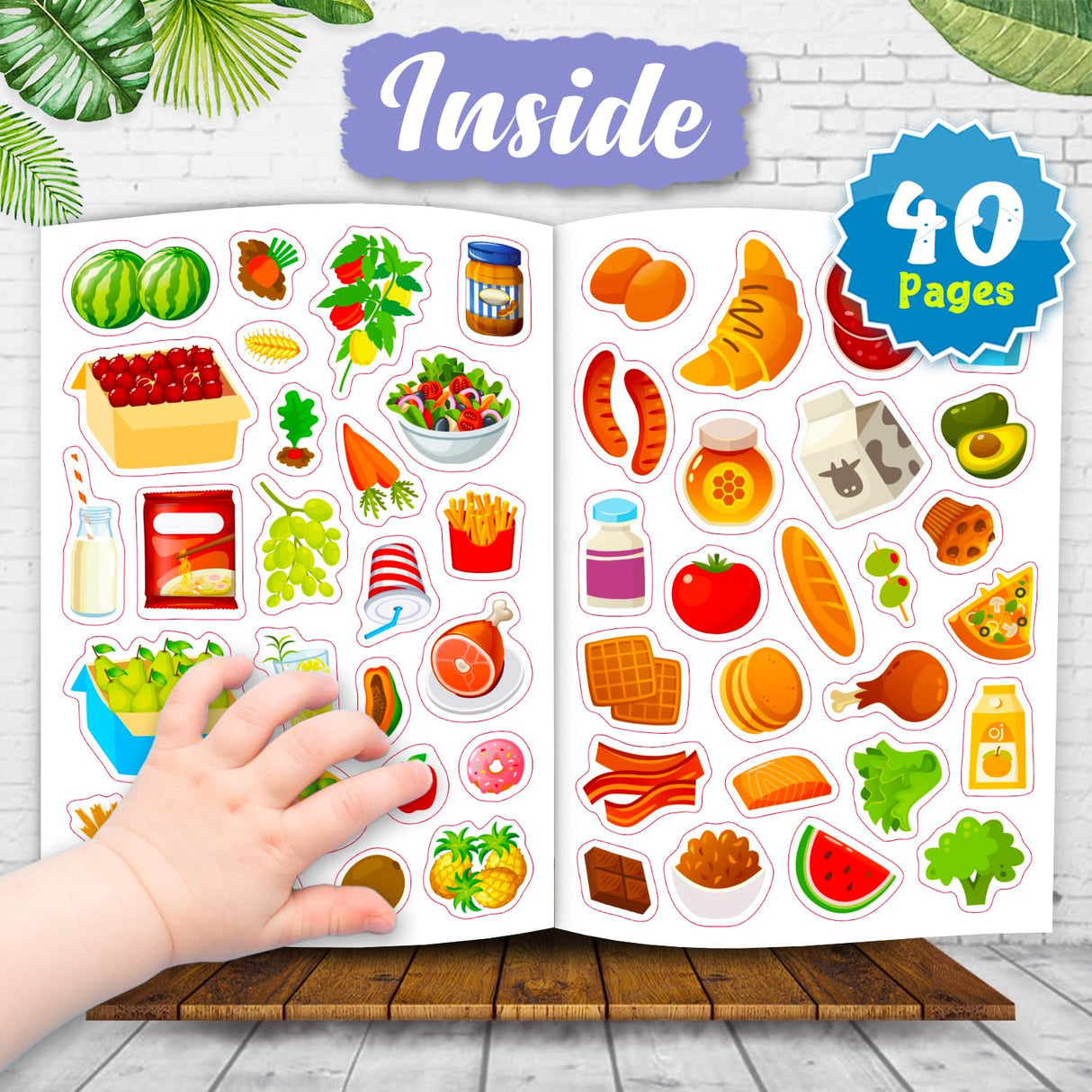 Hello Friend 1001 Awsome Stickers - Foods - Retail Maharaj