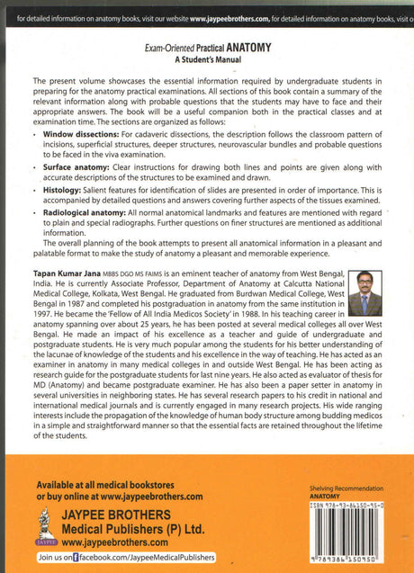 EXAM-ORIENTED PRACTICAL ANATOMY A STUDENT'S MANUAL - Retail Maharaj