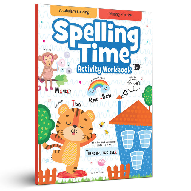 Spelling Time- Activitiy Workbook for Kids (Ages 6-8) I Vocublary Building I Writing Practice I Screen Free time of 2.5 hours - Retail Maharaj