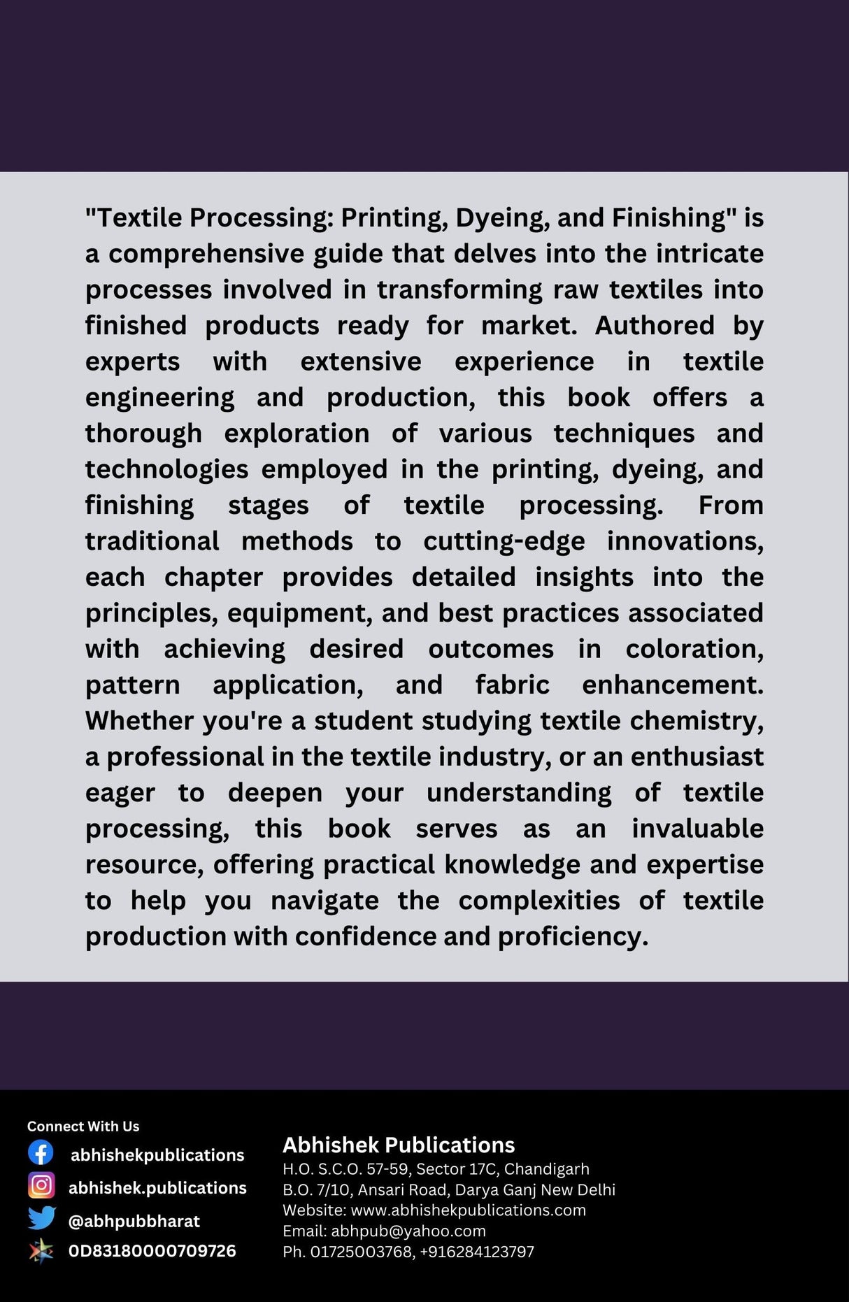 Textile Processing Printing Dyeing Finishing - Retail Maharaj