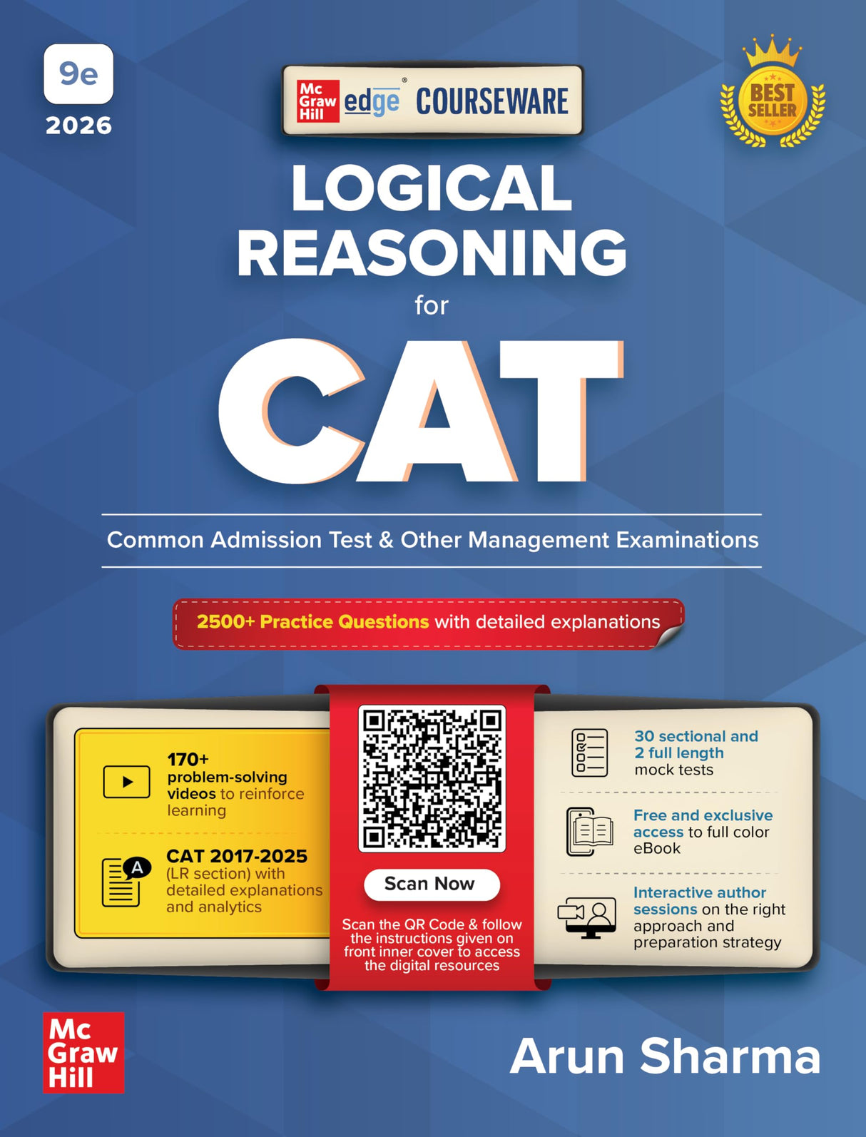 Courseware on Logical Reasoning, 9e for CAT 2026 by Arun Sharma | Solved PYQs (2017-25) | 170+ Problem Solving Videos | 2500+ Practice Questions | 30 LR Mock Tests | MBA Entrance Exam Preparation - Retail Maharaj