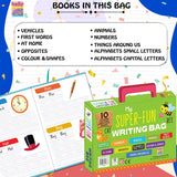 My Super Fun Writing Bag: Set of 10 Amazing Writing Practice Books - Perfect for Kids, Travel and Gifting / Return Gifts - Retail Maharaj