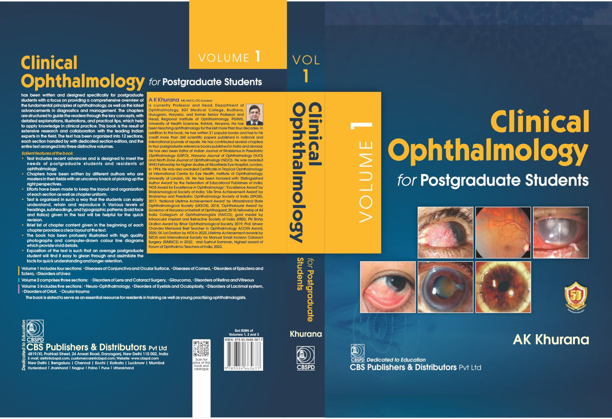 Clinical Ophthalmology for Postgraduate Students - 1-3 Volumes Set , 2024 - Retail Maharaj