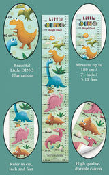 Little Dino Height Chart ( Kids' Height Chart | Height Measuring Scale Sticker | Height Chart Wall Sticker for Children | Nursery Decoration) - Retail Maharaj