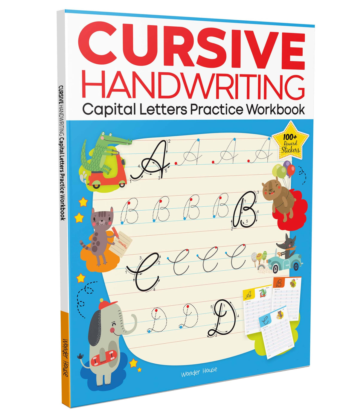 Cursive Handwriting Practice Workbook: Capital Letters | Level 1 | Ages 5–8 | Build Writing Skills with Fun Exercises - Retail Maharaj