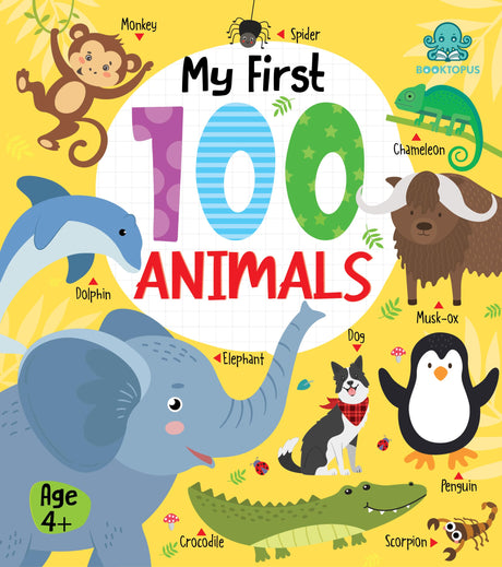 Booktopus Board Book - My First 100 Animals - Early Learning Books for Kids - Picture Books for Baby 4+ Years (My First 100 Board Book) - Retail Maharaj
