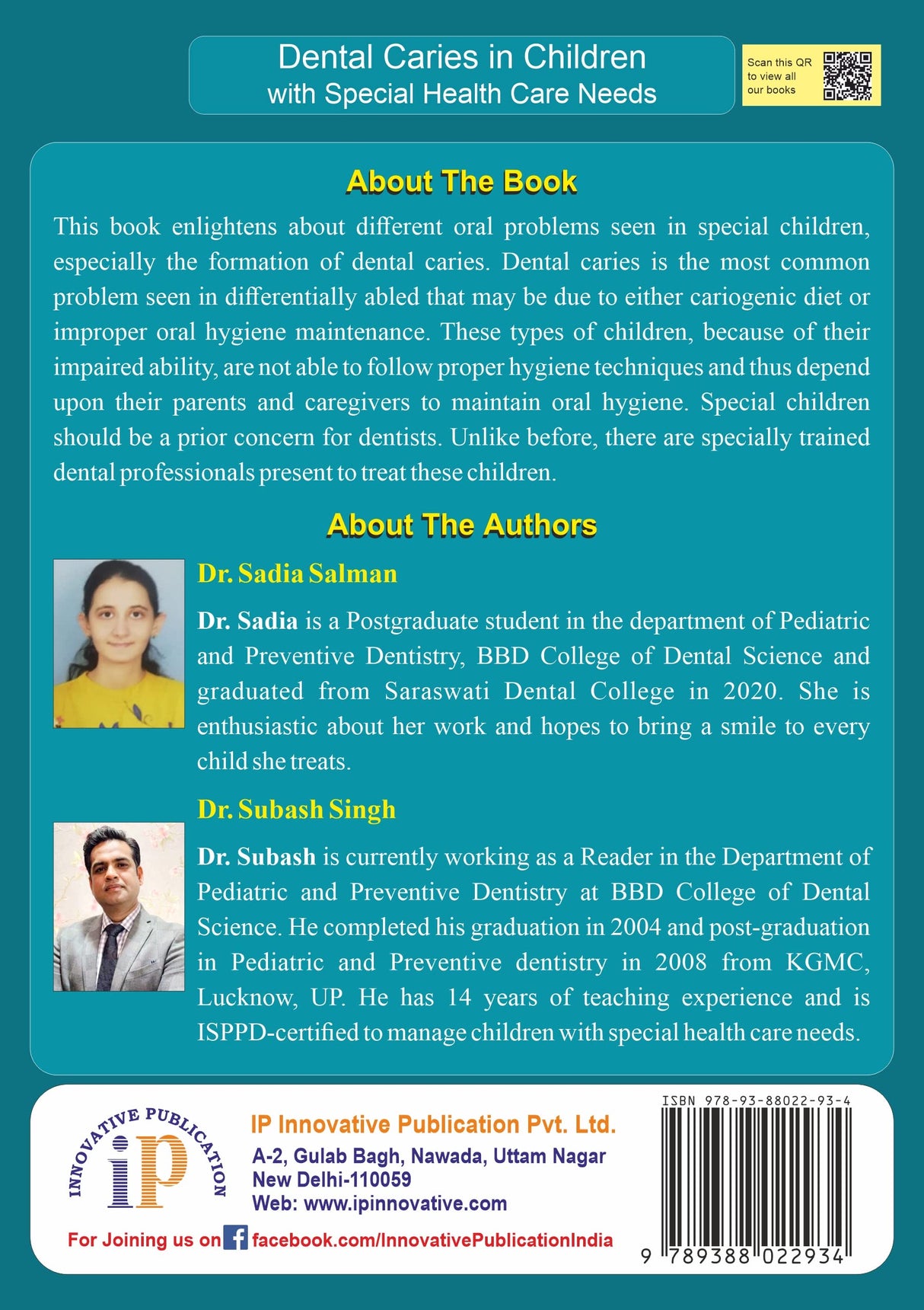 Dental Caries in Children with Special Health Care Needs - Retail Maharaj
