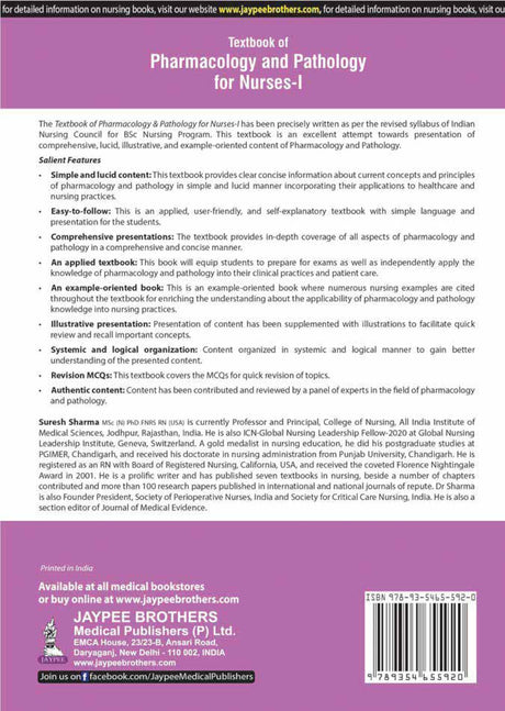 Textbook of Pharmacology & Pathology for Nurses-I - Retail Maharaj