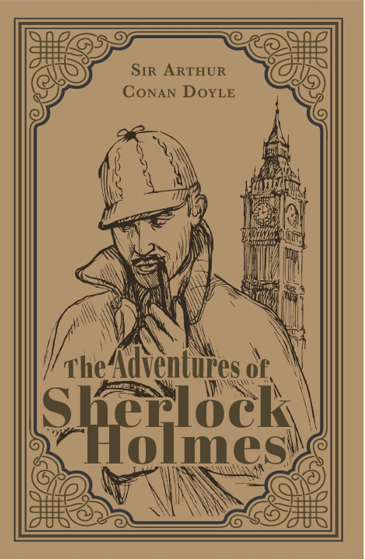 The Adventures of Sherlock Holmes; Sir Arthur Conan Doyle Classic Novel, (Mystery, Crime Solving), Ribbon Page Marker, Perfect for Gifting - Retail Maharaj