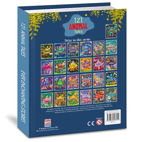 121 Animal Tales Stories - Illustrated Story Books for Kids and Childrens - Bedtime Short Stories with Colourful Pictures in English | Hello Friend Books - Ages 3+ Years (121 Short Stories Book) - Retail Maharaj