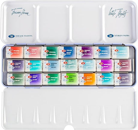 White Nights Granulating Watercolour 21 Full Pans Set - Retail Maharaj
