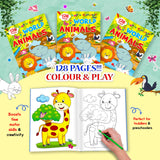 Let’s Colour the World of Animals: Activity & Colouring Book for Kids Ages 3–9 | Perfect Gift for Drawing, Painting & Creativity | Premium Paper Quality - Retail Maharaj