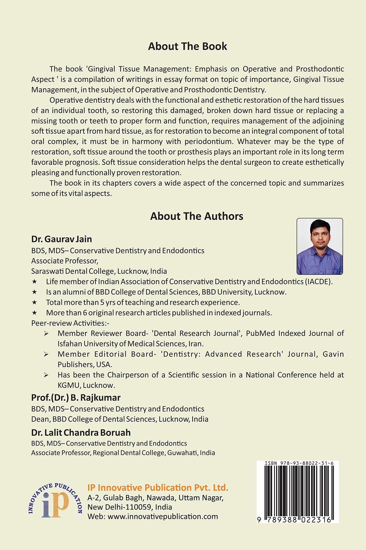 Gingival Tissue Management: Emphasis on Operative and Prosthodontic Aspect, Dec 2019, Operative Dentistry Books - Retail Maharaj