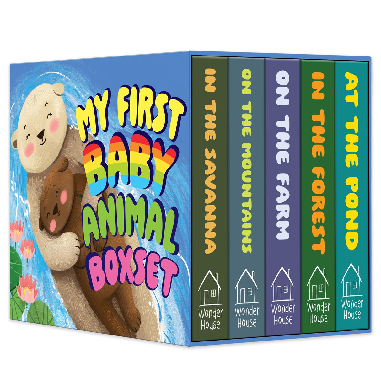 My First Baby Animal – Boxed Set of 5 Board Books: On the Pond, In the Forest, On the Farm, On the Mountains & In the Savanna | Illustrated Early ... Board Books for Ages 0–3 Years: Mini Box Set - Retail Maharaj