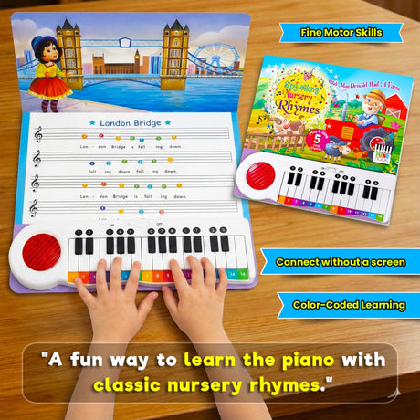 My First Piano Sound Book for Kids | Interactive Musical Learning Book | Phonics and Sing-Along Early Education Storybook - Retail Maharaj