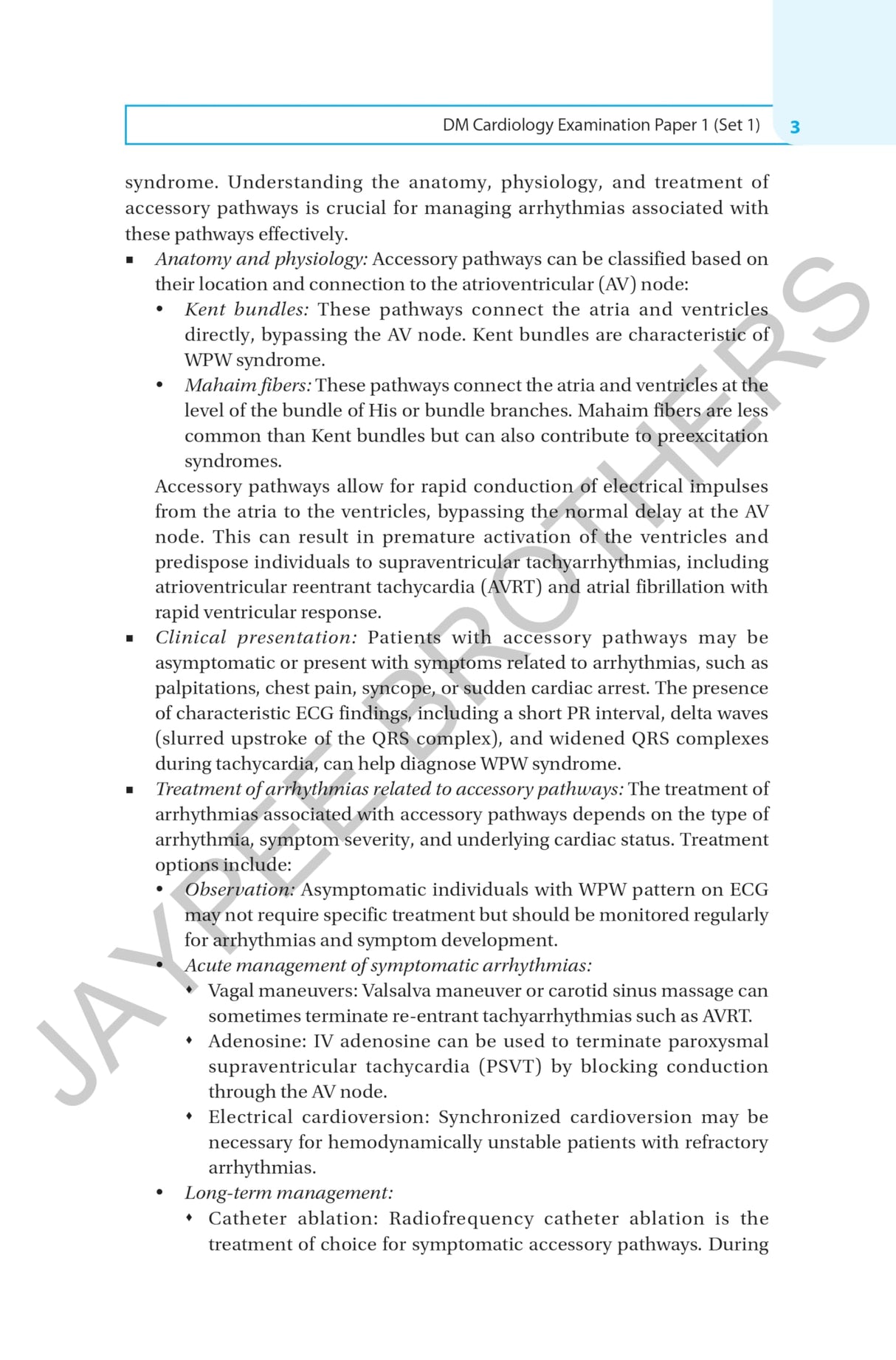 CARDIOLOGY EXAMINATION PAPER FOR DM (CARDIOLOGY) STUDENTS - Retail Maharaj
