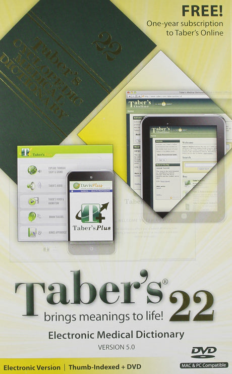 TABER'S CYCLOPEDIC MEDICAL DICTIONARY THUMB INDEX WITH DVD - Retail Maharaj